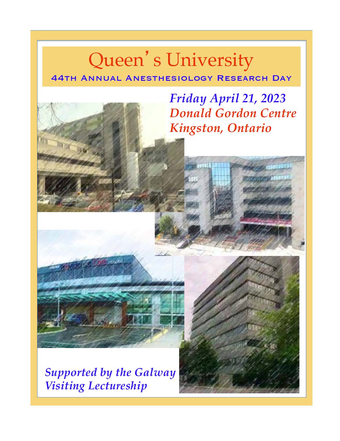 Queen's University 44th Annual Anesthesiology Research Day