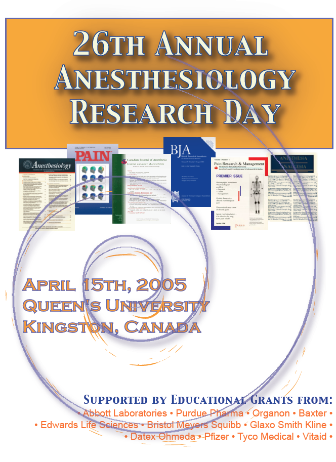 Queen's University 26th Annual Anesthesiology Research Day