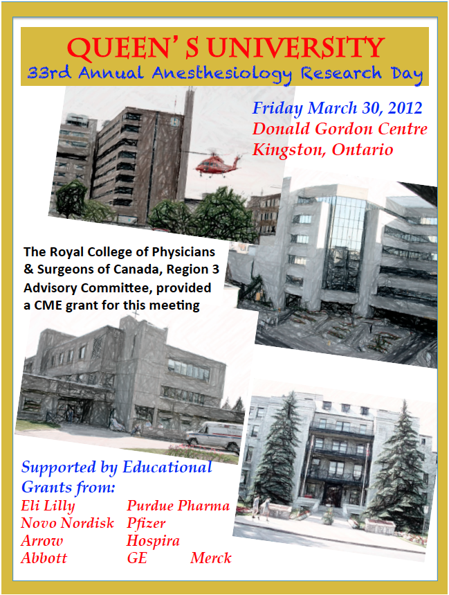 Queen's University 33rd Annual Anesthesiology Research Day