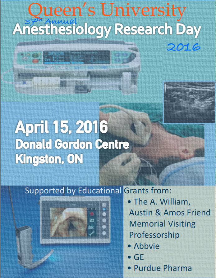 Queen's University 37th Annual Anesthesiology Research Day