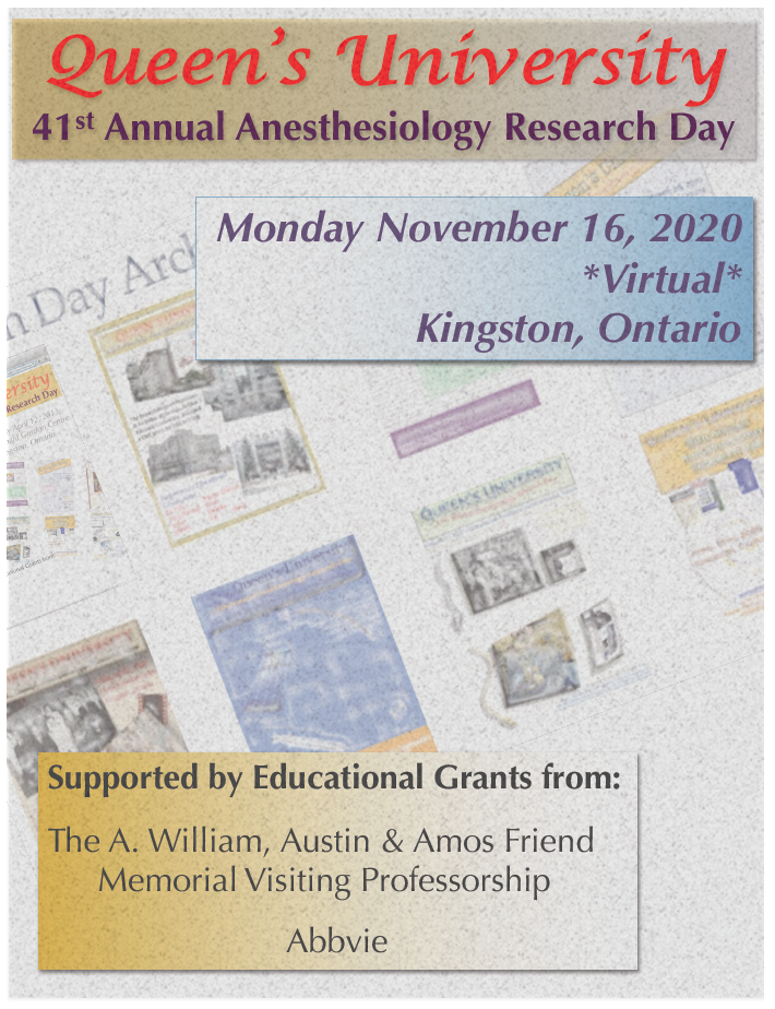 Queen's University 41st Annual Anesthesiology Research Day